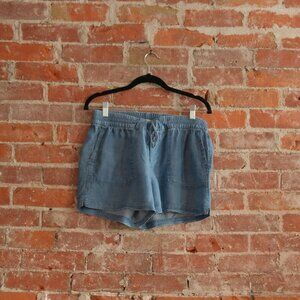 Women's Blue Pull-On Shorts